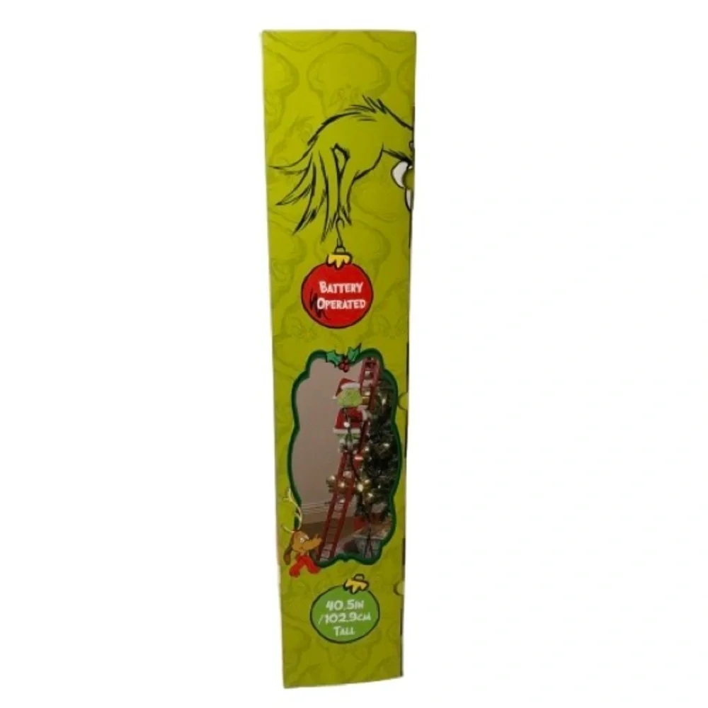 NIB. DR. SEUSS Grinch 40” Super Climbing Grinch with Red Ladder